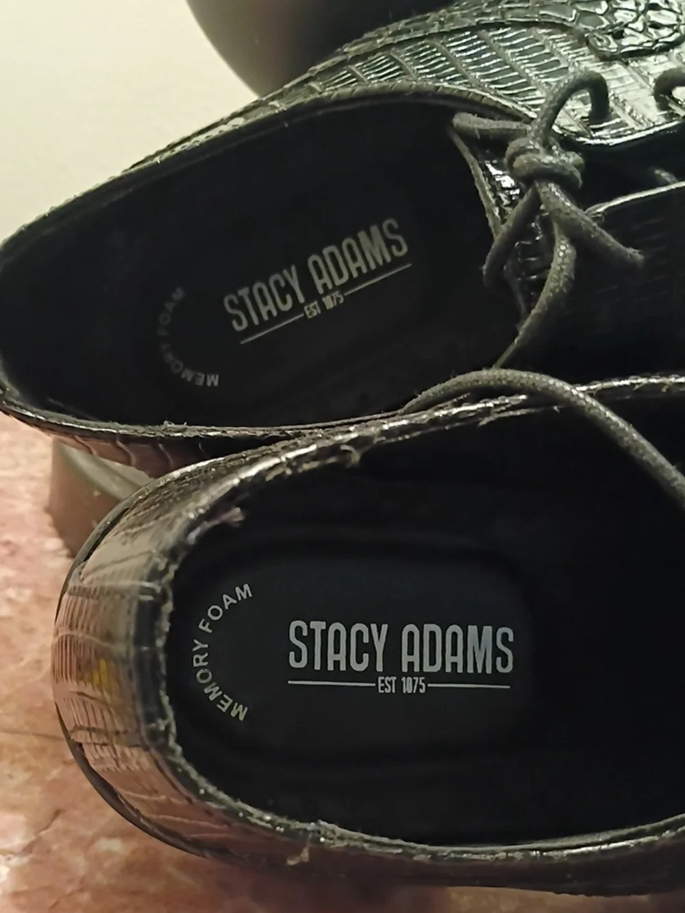 Stacy Adams Black Oxfords/Dress shoe